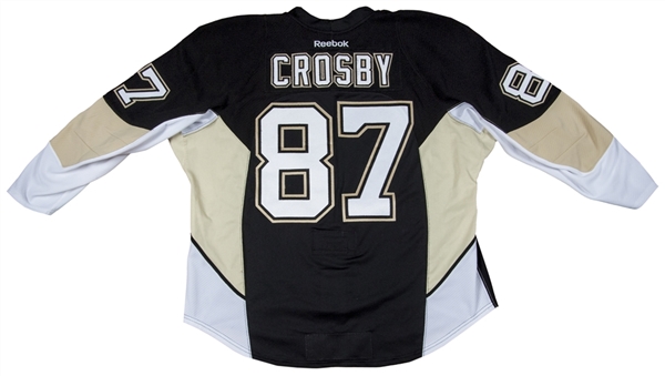 2012 Sidney Crosby Game Used Pittsburgh Penguins Photo Matched Home Jersey (Team LOA and JerseyTRAK LOA)Worn 5 Games